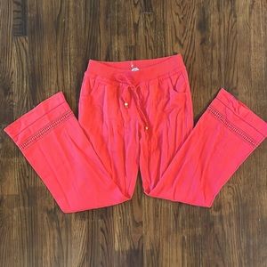 Love Tree linen pants bootcut lace bottom size large